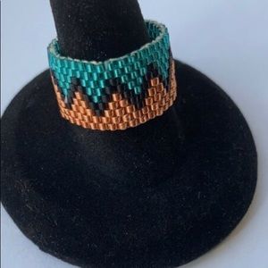 Handmade zigzag ring size 7